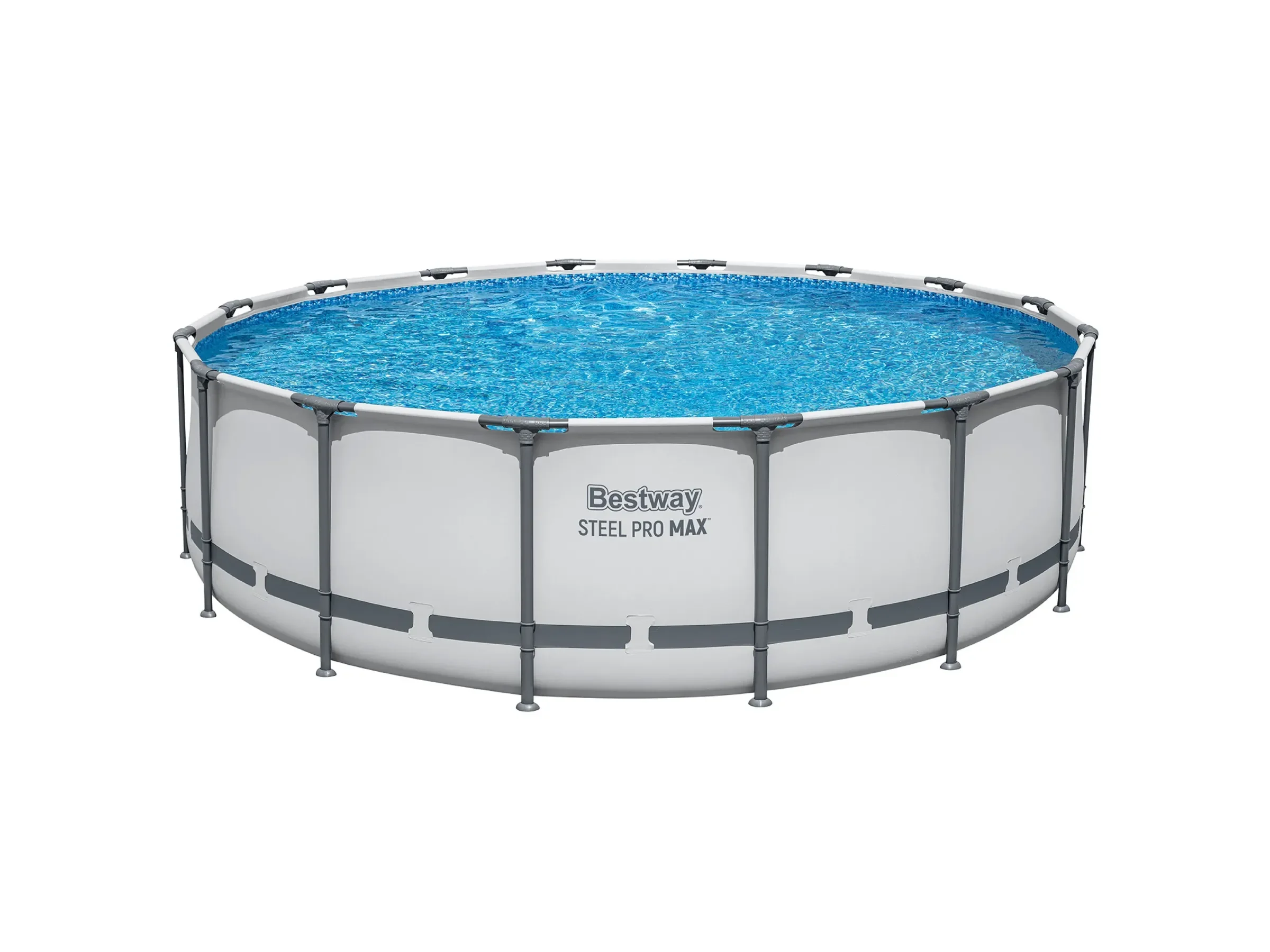 Bestway Steel Pro MAX Aufstellpool 488x122 cm lichtgrau